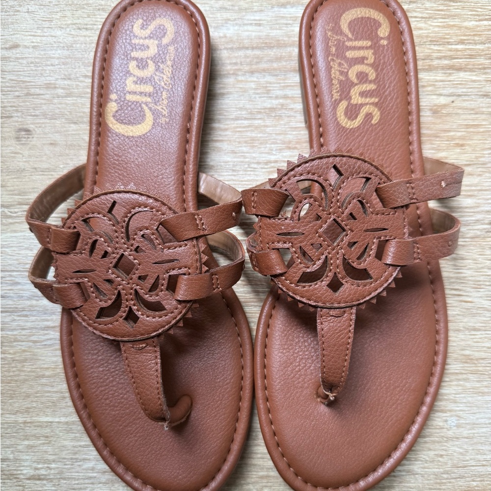 Circus by Sam Edelman Tan Cutout Sandals